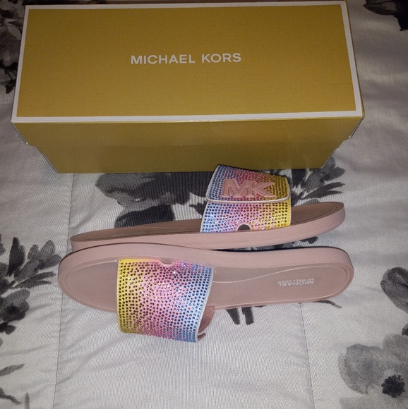 Michael Kors MK Slides Sandals - Picture 9 of 12